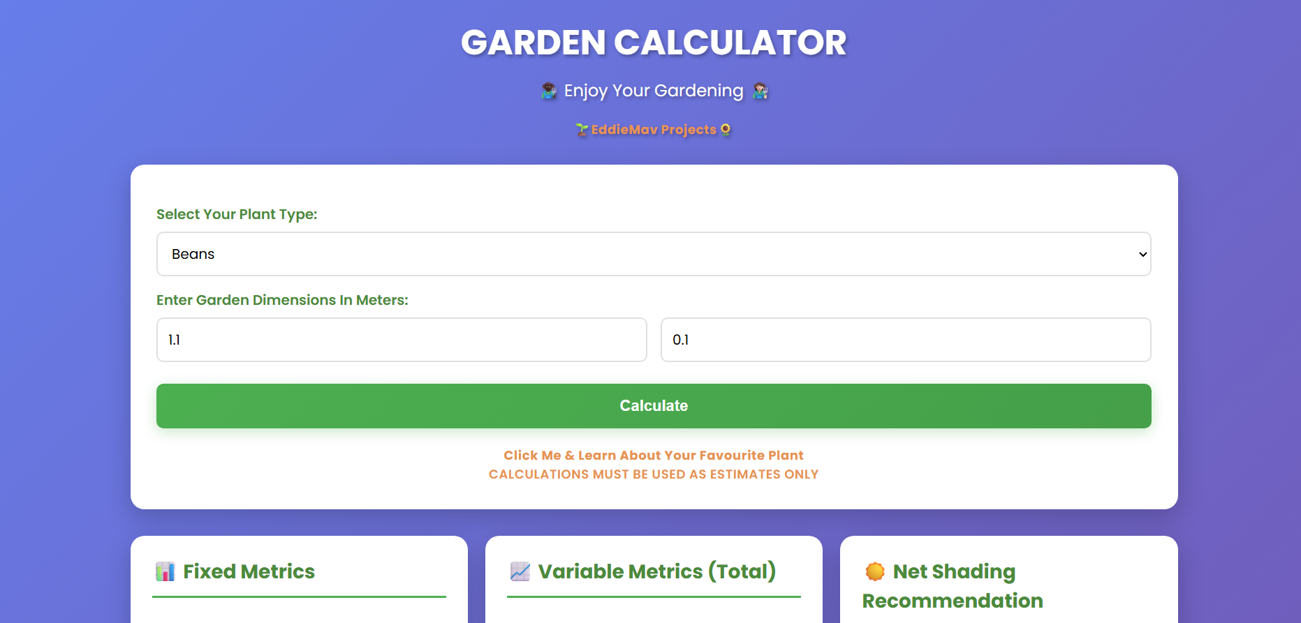 Garden Calculator